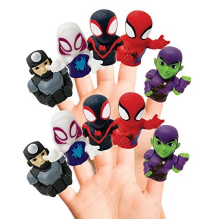 Spidey and His Amazing Friends 10 Piece Finger Puppet Set - Party Favors. Educational. Bath Toys. Story Time. Beach Toys. Playtime